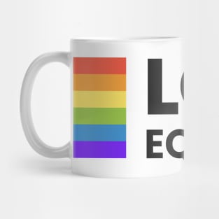 Love Equality Pride Rainbow Graphic Mug